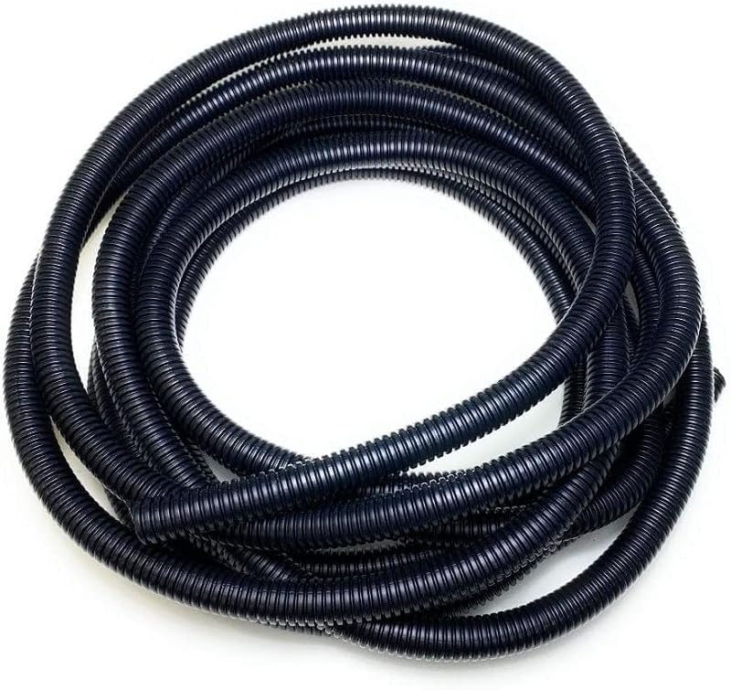 On1shelf Black Cable Tidy Sleeve 10mm x 10m Flexible Conduit Split Plastic