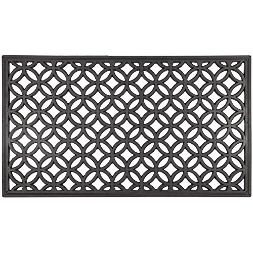 Entryways Circle Chains Recycled Rubber Doormat