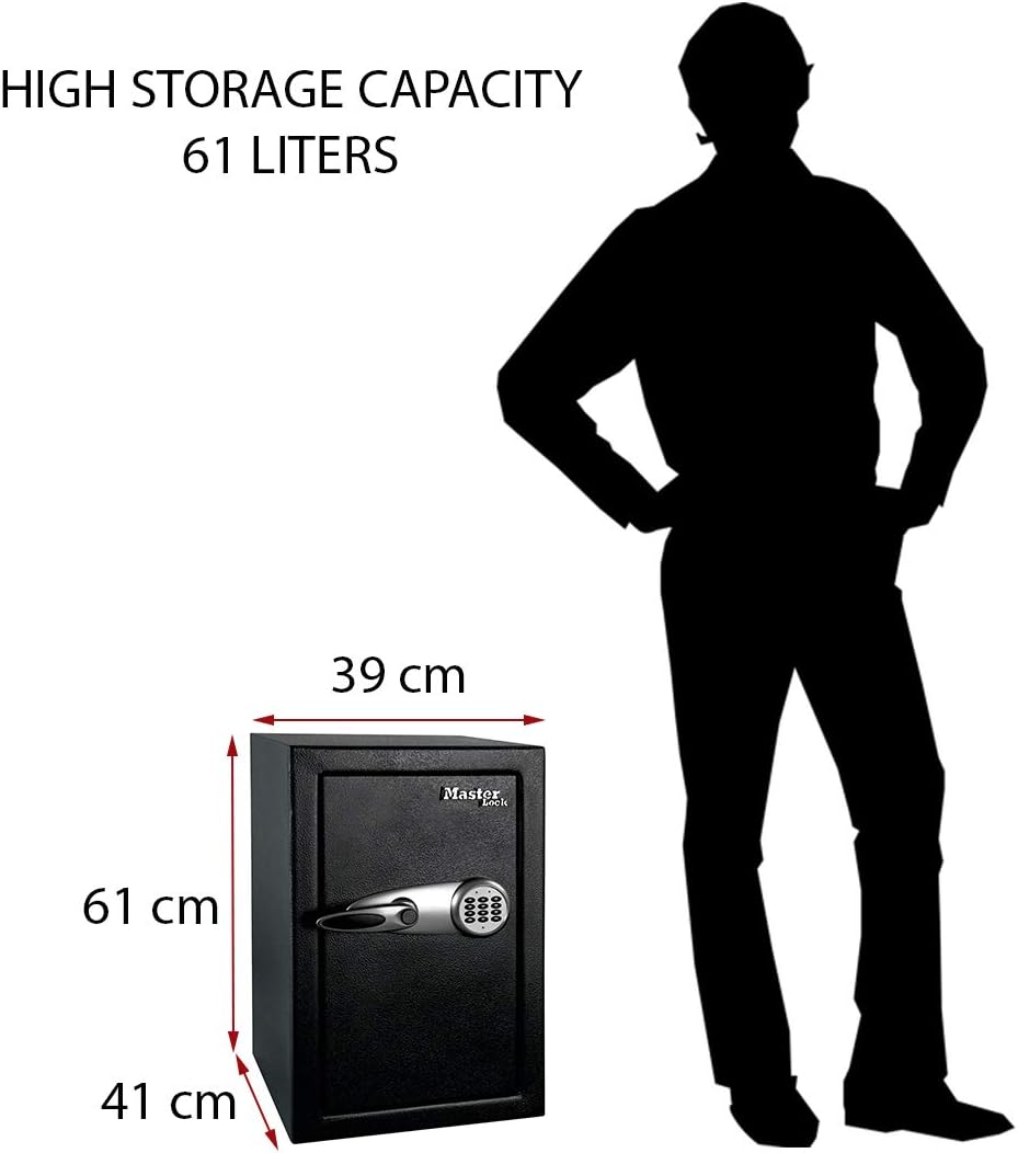 MASTER LOCK High Security Safe Digital Combination with Override Keys, 61.7 L, 610 x 390 x 410 mm, mounting kit - Image 5