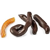 Dark Chocolate Covered Orange Peel - One Pound Belgian Chocolate &ndash; Kosher Parve, Dairy Free, Vegan - Candied Orange Peels for Snacking