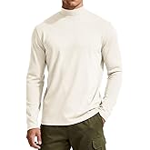Mens Mock Turtleneck Long Sleeve Shirts Thermal Pullover Tops Casual Basic Knitted Undershirt