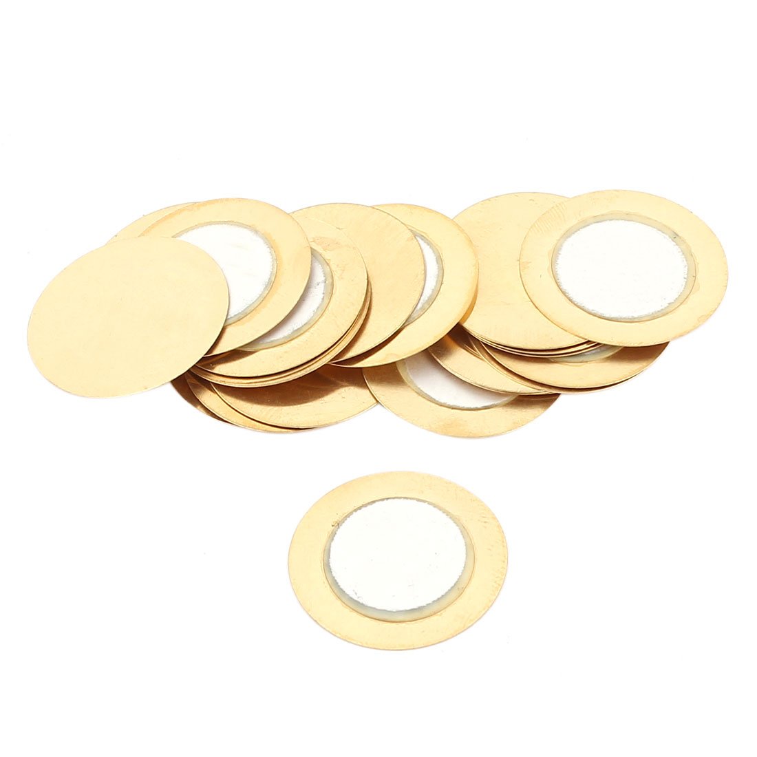 Sourcingmap 20 Pieces 20mm Dia Film Gasket Piezo Ceramic Disc Piezoelectric Buzzer