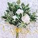 3 Pcs Fake Seeded Eucalyptus Leaves Spray Faux Artificial Eucalyptus Leaves Stems Bulk in Green 25