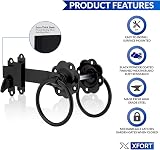 XFORT Black Ring Gate Latch Garden Gate Latch Door Catch Lock view 3