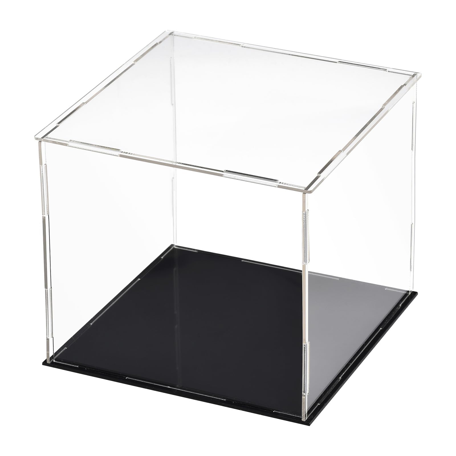 DMiotech 1 Pack Acrylic Display Case Box Transparent Dustproof Showcase, 11.8x11.8x11.8 Inch for Collectibles