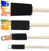 Conda 50 Piece Foam Brush Set Wood Handle - Assorted Sizes for Acrylics Stains view 8