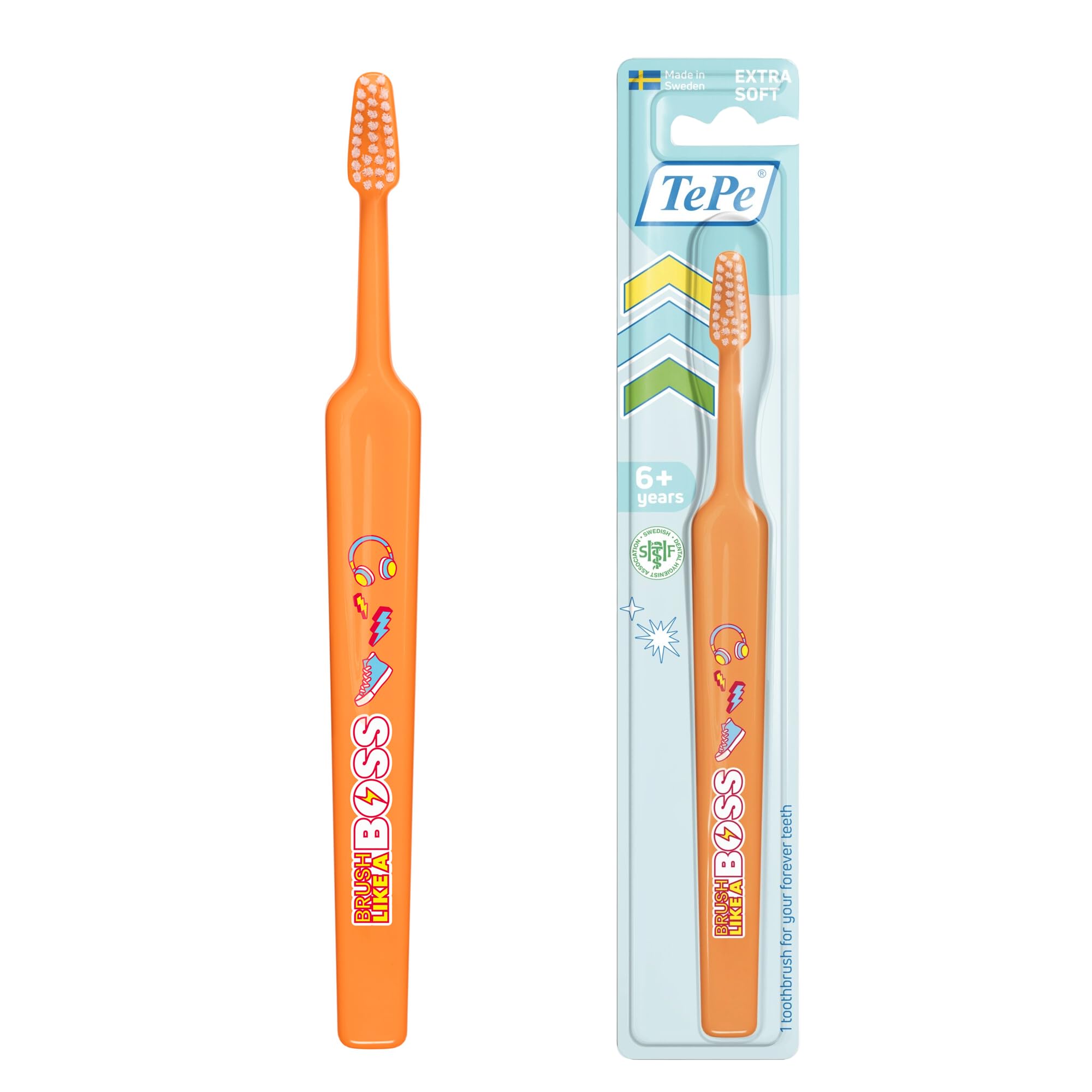 TePe Select Compact Toothbrush, Kids Extra Soft, 1pc, kids toothbrush, soft bristle toothbrush for gentle and efficient cleaning