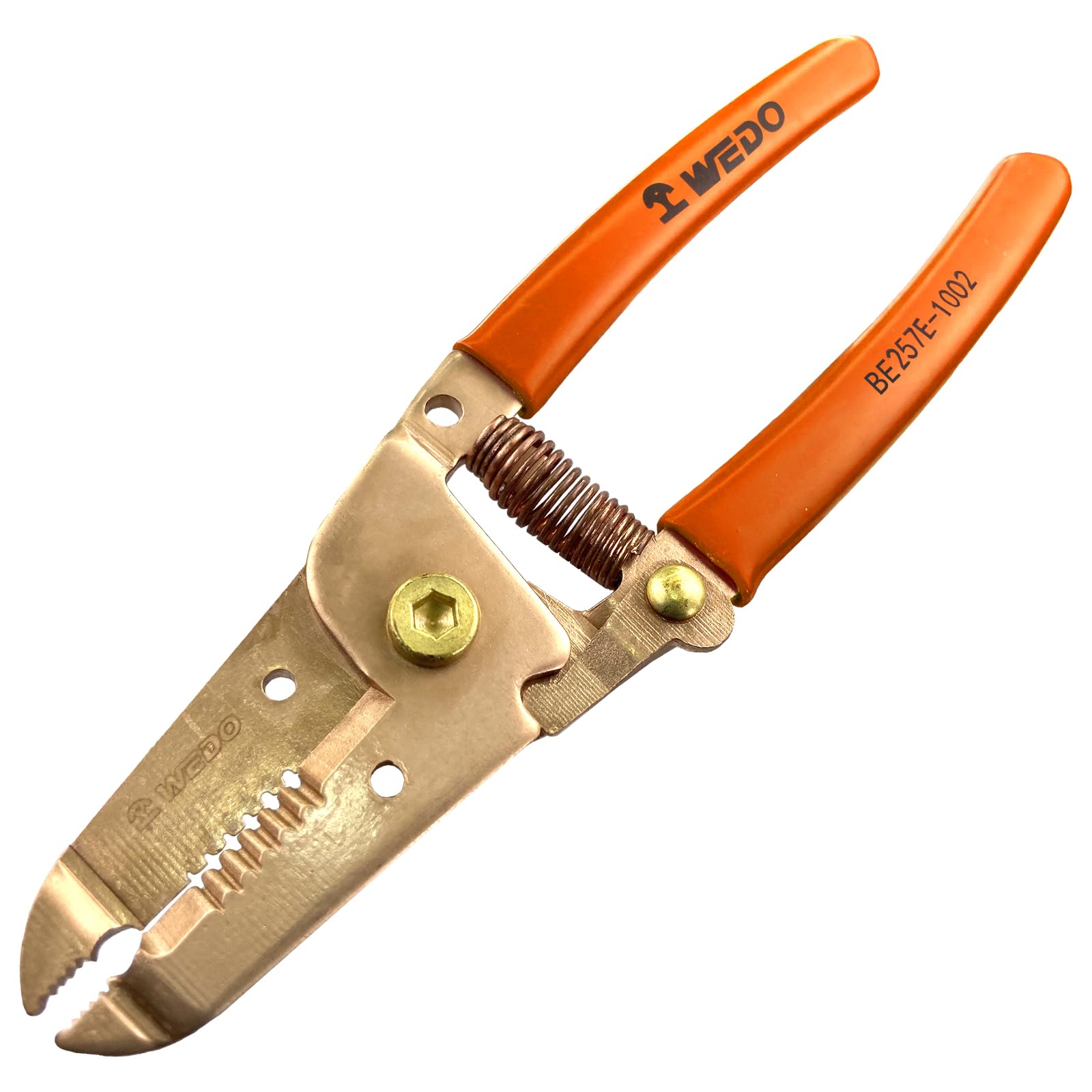 WEDO Non-Sparking Wire Stripper, Spark-free Safety Wire Stripper, Beryllium Copper, Non-Magnetic, DIN Standard, BAM & FM Certificate, 6.5Inch, 160mm