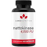 Luma Nutrition Nattokinase Supplement - Natto 4000 FU Per Serving, Premium Heart Health Support - Vegan & Gluten Free - 60 Capsules - Made in USA