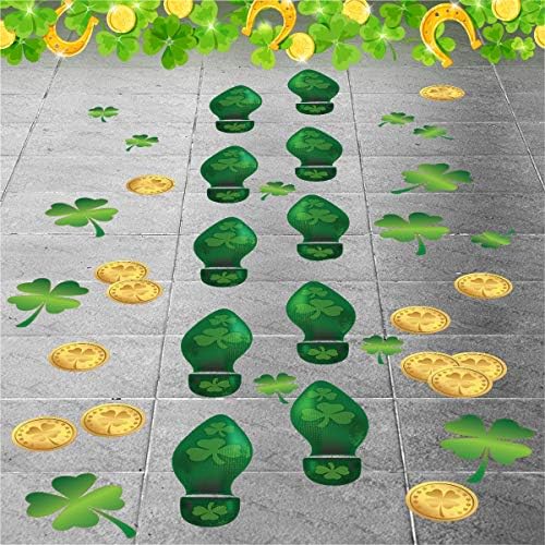 Colonel Pickles NoveltiesColonel Pickles Novelties Leprechaun Footprints – Floor Decals 184 Ct - St Patrick’s Day Decorations - 48 Sets of Footprint Stickers
