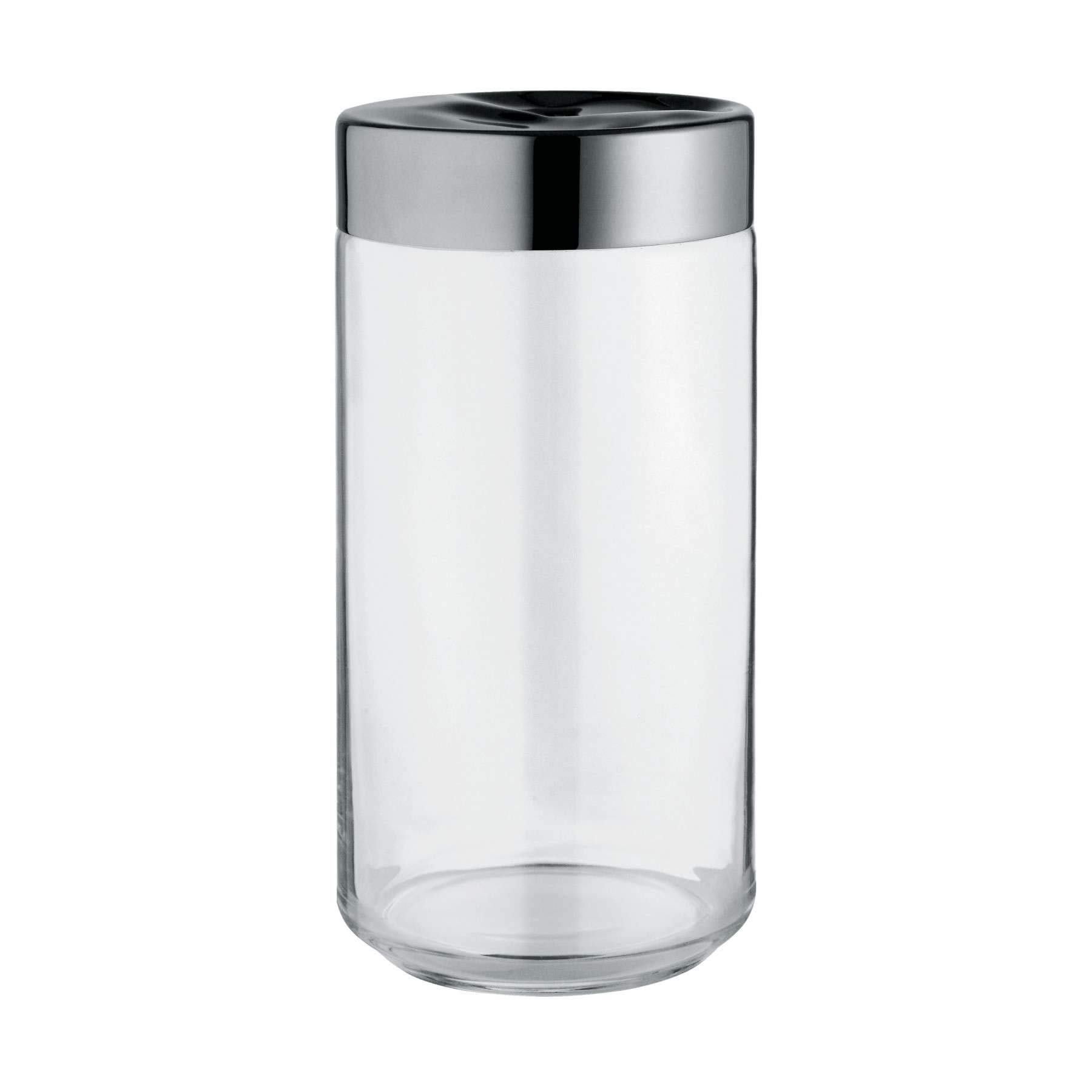 Alessi Julieta LC10 - Design Hermetic Kitchen Jar, Glass Body with Stainless Steel 18/10 Lid, 150 cl