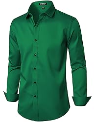 JEMITOP Men's Stretch Wrinkle Free Dress Shirts