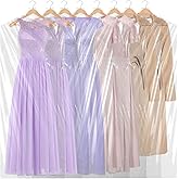 BEISHIDA 25PCS 72 Inch Plastic Garment Bag-Plastic Clear Dry Cleaner Laundry Bags for Clothes Cover, Hanging Clothes Storage for Long Dresses Skirt Coat Suit Shirt Jacket