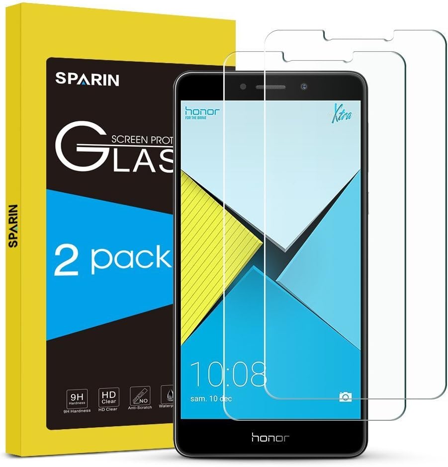 SPARIN [2 Pack] Huawei Honor 6X Screen Protector, Tempered Glass [Bubble-Easy Installation] Screen Protector for Huawei Honor 6X
