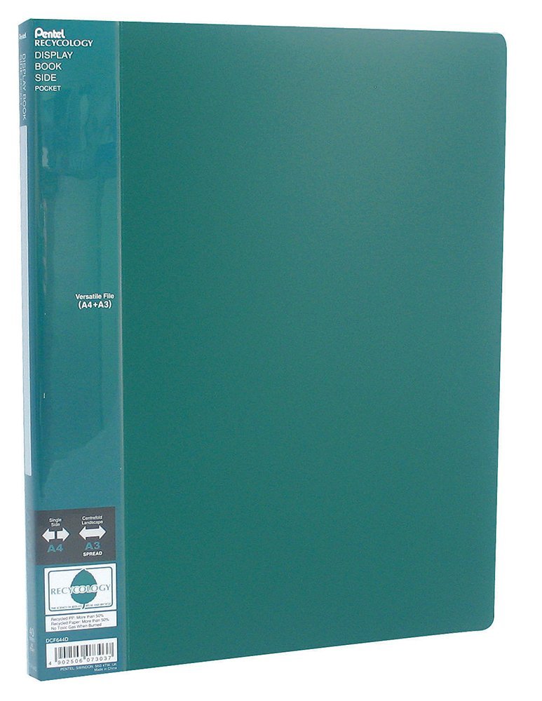 Pentel DCF644D Presentation Folder A3/A4 40 Pockets - Green