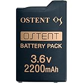OSTENT High Capacity Quality Real 2200mAh 3.6V Lithium Ion Li-ion Polymer Rechargeable Battery Pack Replacement Upgraded Version for Sony PSP 1000 PSP-280 Console Video Games