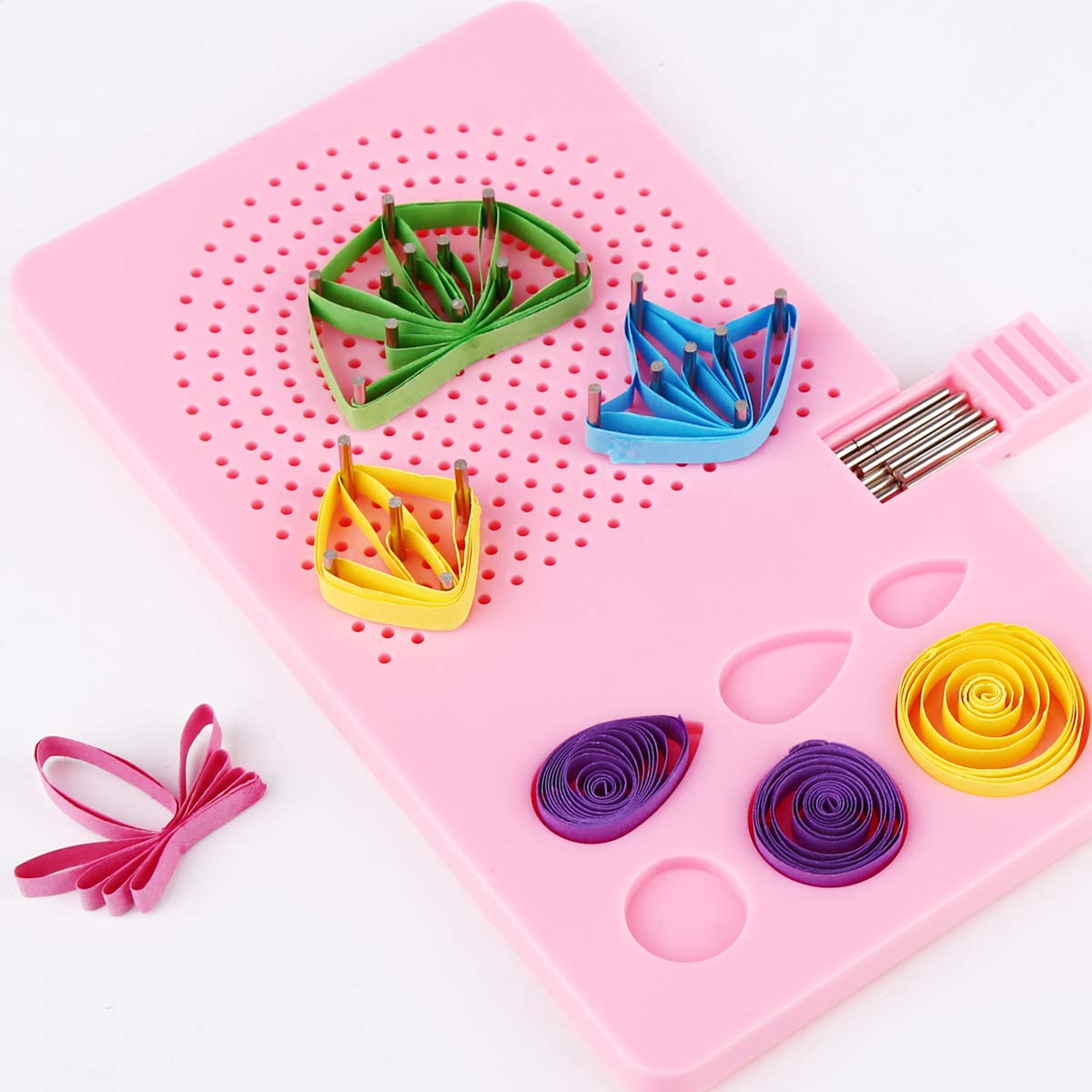 Buy Enenes Quilling Board with Pins Storage Quillers Grid Guide