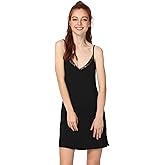 GYS Women's Bamboo Viscose Full Slips for Under Dresses Soft Adjustable Spaghetti Straps Cami Slip Dress