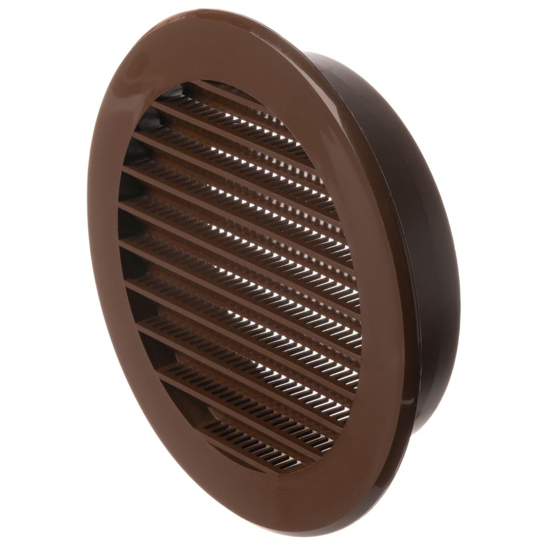 LIRAST Ø 100mm / 4 inch Brown Plastic Ventilation Grille - Air Vent Cover