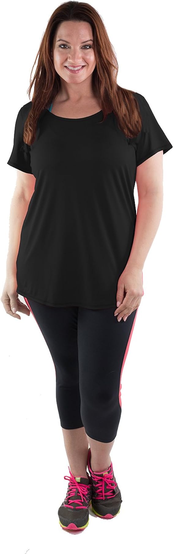 plus size tunic workout tops