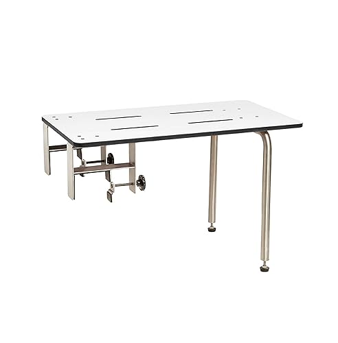 Seachrome 26.5” x 15” Ventura Dual Clamp Portable Shower Bench Tub Seat ...