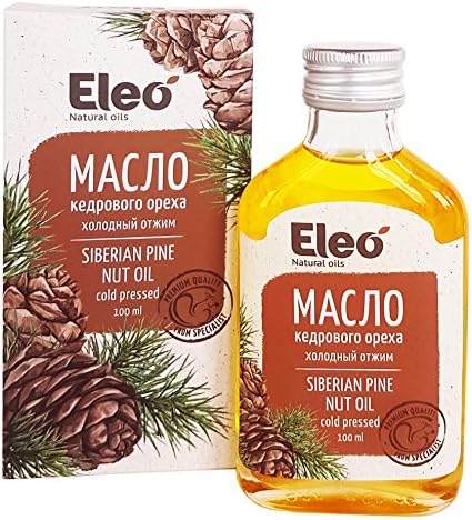 SIBERIAN PINE NUT OIL - 3.5 oz/100ml. First Grade, Authentic and 100% Natural, Extra Virgin, Unfiltered, First Press Only, Cold-pressed. Pressed from Wild Harvested, Raw Pine Nuts.