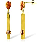 14k Yellow Gold Chandelier Earrings with Citrines