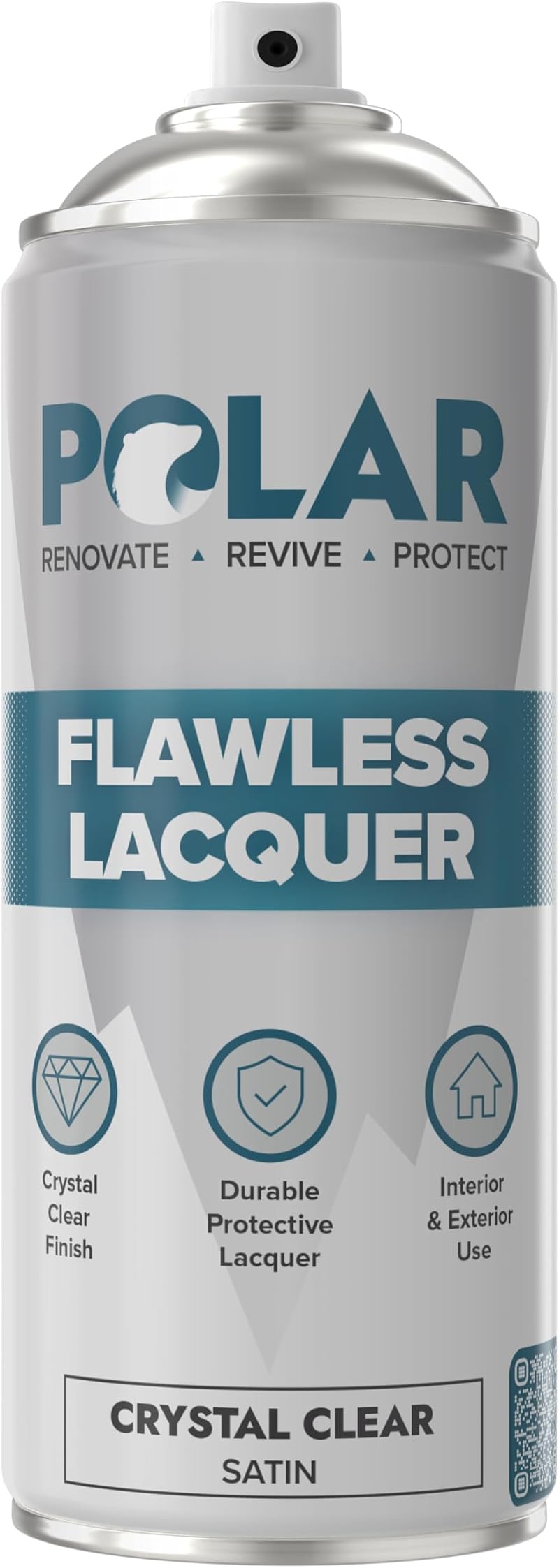 Polar Flawless Lacquer Spray 400ml Clear Protective Coating Satin Finish