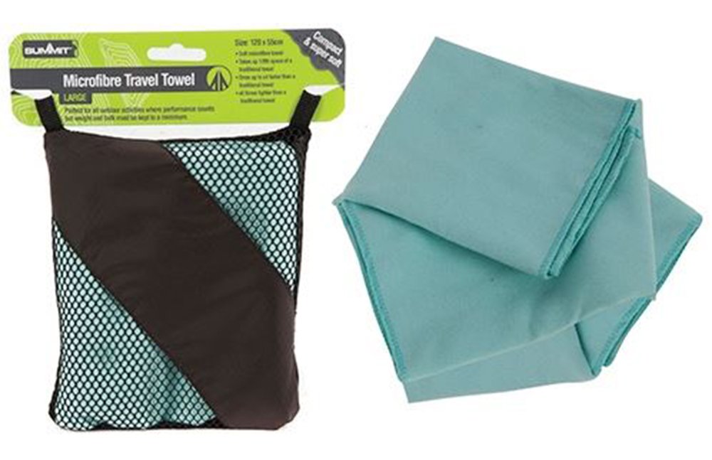 PMS SUMMIT MICRO FIBRE TREKKING TOWEL CARRY BAG 120 X 55