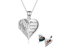 YFN 925 Sterling Silver Guardian Angel Wings Necklace Angel Wings Pendant Jewelry for Women Gifts