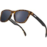 Jefoo Polarized Sports Sunglasses for Women Men Running Retro Trendy Sun Glasses UV400 Protection Tangle Free