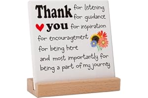 LODESKEE Thank You Gifts for Teacher Mom Aunt Principal Secretary Teacher Appreciation Gifts-Thank You for being Part of My Journey Decorative Plaques