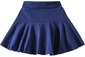 Neutocd Toddler Little Kid Baby Girl Skorts Skirt for Dance Birthday in Solid Mini 100% Polyester