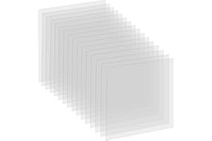 SAKOLA 16 Pack 6 Mil Clear Mylar Stencil Sheets, 12" x 12" Blank Reusable Plastic Template Sheets for Cricut, Laser Cutting, Gyro-Cut Tool Template Material