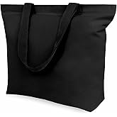 TOPDesign 2-Pack Canvas Tote Bags with Magnetic Snap, Reusable Grocery Shopping Bags, DIY Your Creative Designs