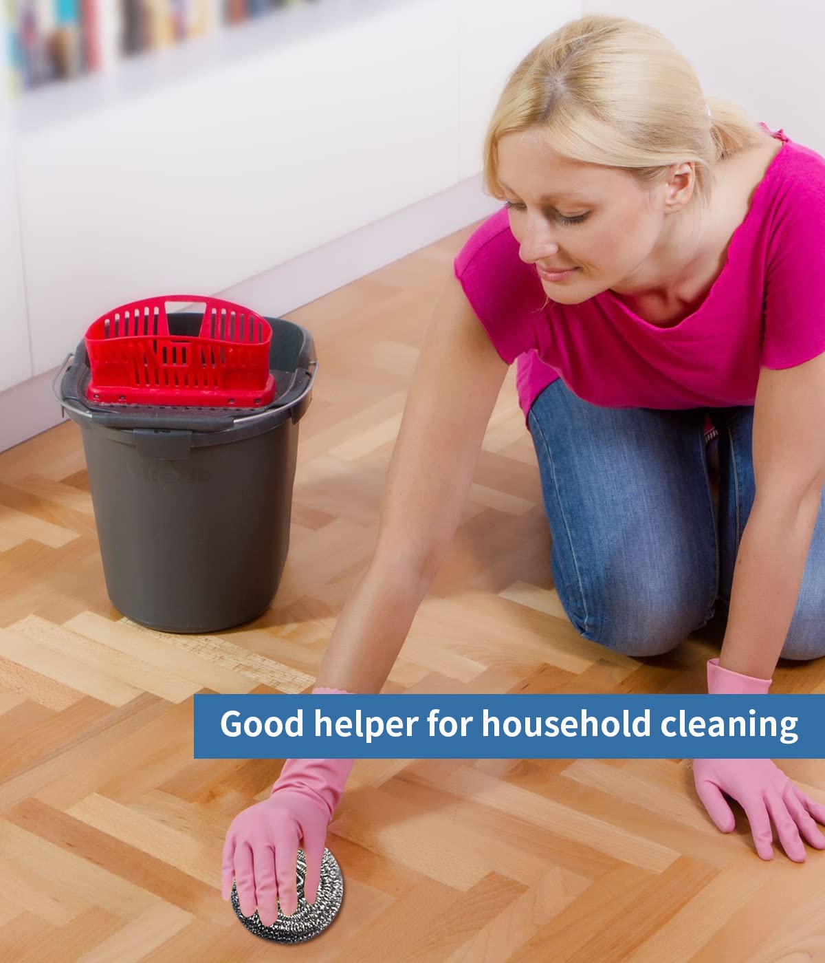 Docduet 6Pcs Steel Wool Scrubbers - Flexible Scrubber Pads for Cleaning Dishes, Pots, Pans, Grills and Sinks