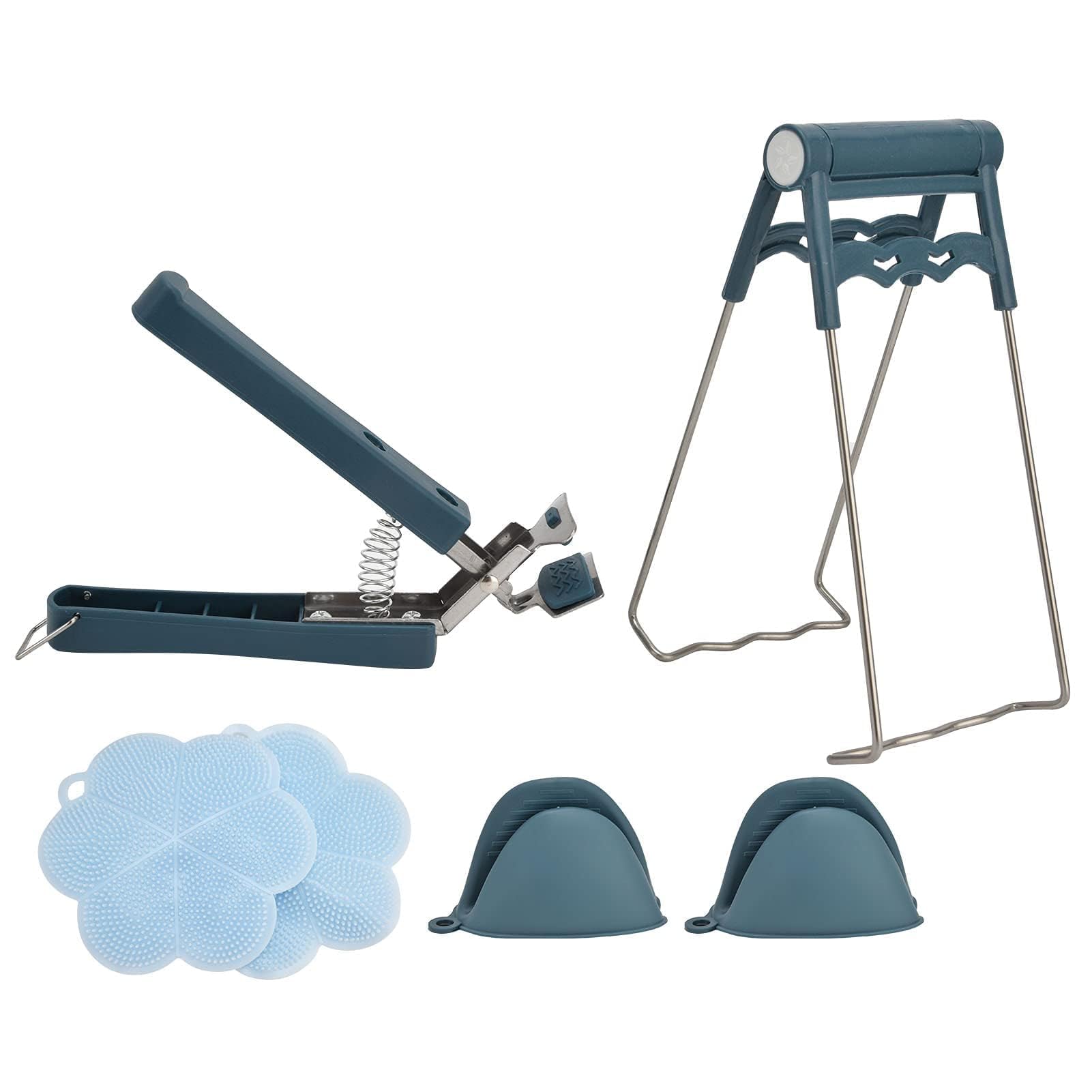 6Pcs Bowl Pot Pan Gripper Clip Hot Dish Plate Retriever Tongs,Hot Plates Gripper Anti-scalding Bowl Clip Silicone Oven Gloves Multifunction Hot Dish Lifter Microwave Oven Clip to Hold Dishes