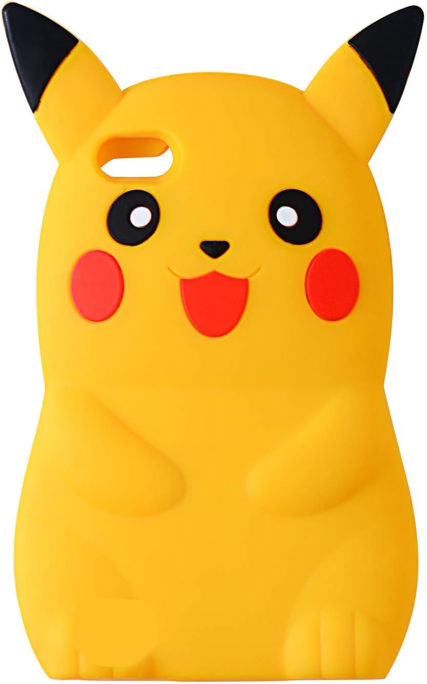 Liangxuer Yellow Pilachu Case for iPhone 6 6S 4.7",Soft 3D Silicone Cute Animal Rubber Cover,Kawaii Cartoon Gel Girls Kids Cases.Fun Character Shockproof Protector Skin for iPhone6/6s