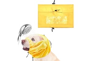 LALOCAPEYO Dog Waterproof Shower Cap,Adjustable Dog Ear Protection Device,Hanging Pet Shower Protection Cap,Suitable for Smal