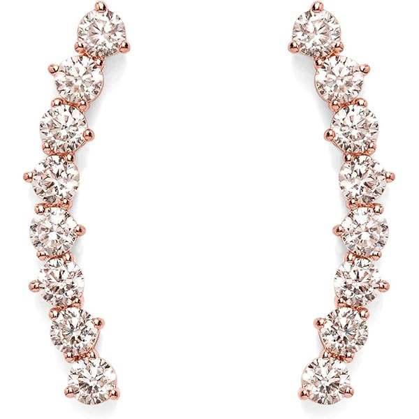 Star Ear Cuffs Clip On Earrings - Sterling Silver Blue Crystal Non Piercing