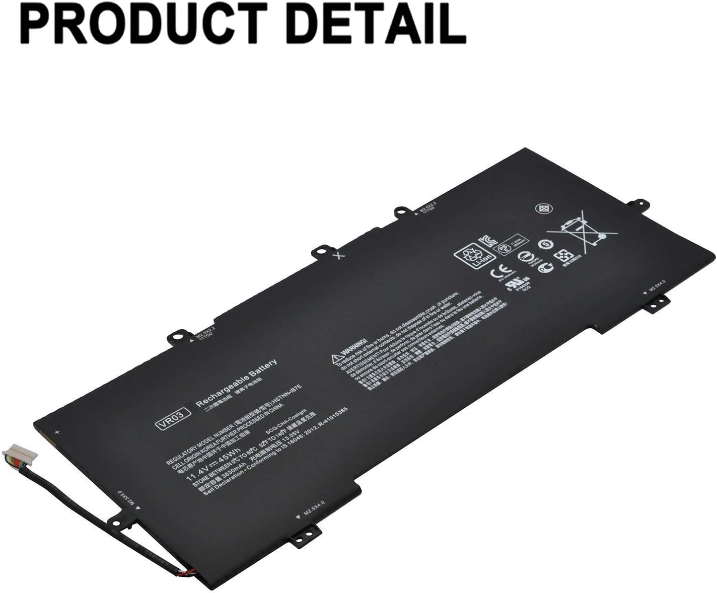 K KYUER VR03XL Laptop Battery for HP Envy 13-D000 13T-D000 13T-D100 13-D061SA 13-D071NG D102NG D080ND D082ND D103NF D106NF D170ND D150NW D022ND D009NA D018NF D040WM D001NS D010ND D010NW D020ND D021ND - Image 5