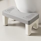Squatting Potty for Adults, Toilet Squat Poop Stool for Bathroom Pooping | 6.7 Inch Height, Dual Non-Slip Design, Portable for Travel, Lightweight Banco Para Bano, Toilet Foot Potty Stools for Pooping