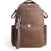 Itzy Ritzy Boss Plus Large Diaper Bag Backpack with 19 Pockets (Aspen) | Includes 2 Insulated Bottle Pockets, Changing Pad, Stroller Clips, Comfortable Padded Straps, Easy-to Clean, Travel-Ready