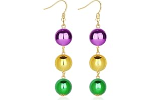 MUAGOCHIC Mardi Gras Earrings Mardi Gras Beaded Mask Dangle Earrings for Women, Pendientes De Carnaval,Carnival Parade Jewelry Holiday Gifts