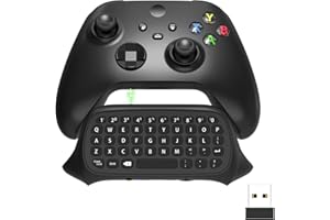 FASTSNAIL Wireless Controller Keyboards for Xbox Series X/S, 2.4G USB Receiver Controller Qwerty Keypad & Chatpad with 3.5mm Audio/Original Jack, Text Message & Voice Chat, for Xbox Series S/Series X/One/One S