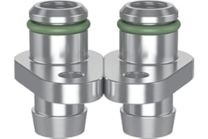 Moker Billet Aluminum Crankcase Breather Repair Fittings for GM GMC DURAMAX DIESEL 6.6L 2001-2010,Set of 2