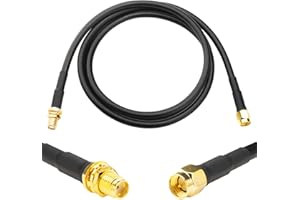Boobrie SMA Upgraded Antenna Cable LMR200 Equivalent SMA Male to SMA Female Coaxial Cable 3.3ft Extension Jumper Cable Low Loss for WiFi Antenna/Router/GPS/Radio Communications