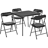 Flash Furniture Mindy Kids 5-Piece Folding Table and Chairs Set for Daycare and Classrooms, Children's Activity Table and Cha