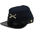 TreasureGurus Union Army Infantry Soldier Civil War Reenactor Kepi Wool Hat (Medium) Navy Blue