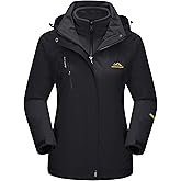 MAGCOMSEN Women's 3-in-1 Winter Coats Snow Ski Jacket Waterproof Windproof Fleece Lined Winter Jacket Parka